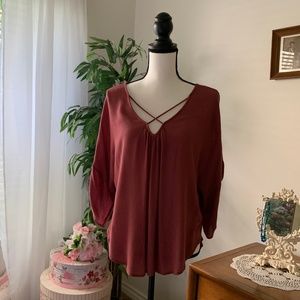 Strappy Front Blouse